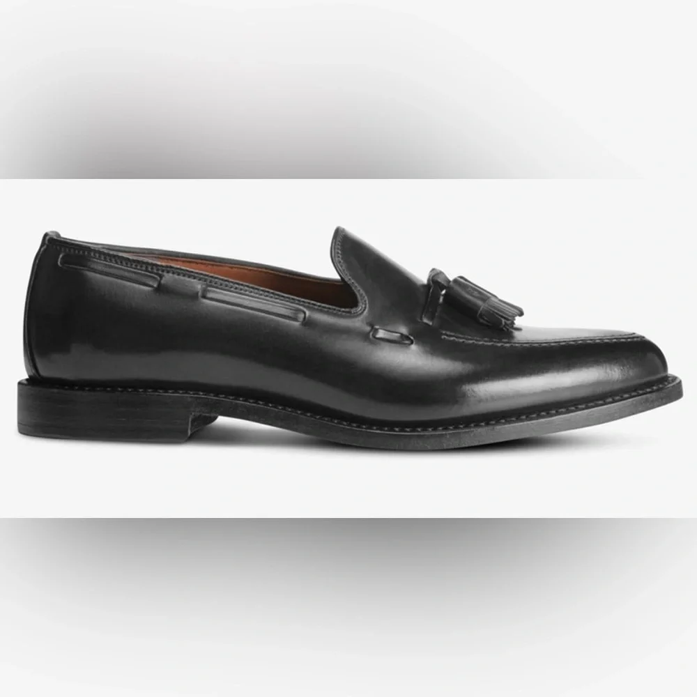 Allen Edmonds Black Leather Cordovan Tassel Loafers